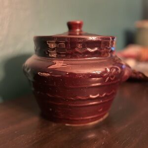 Elegant Brown Ceramic Jar